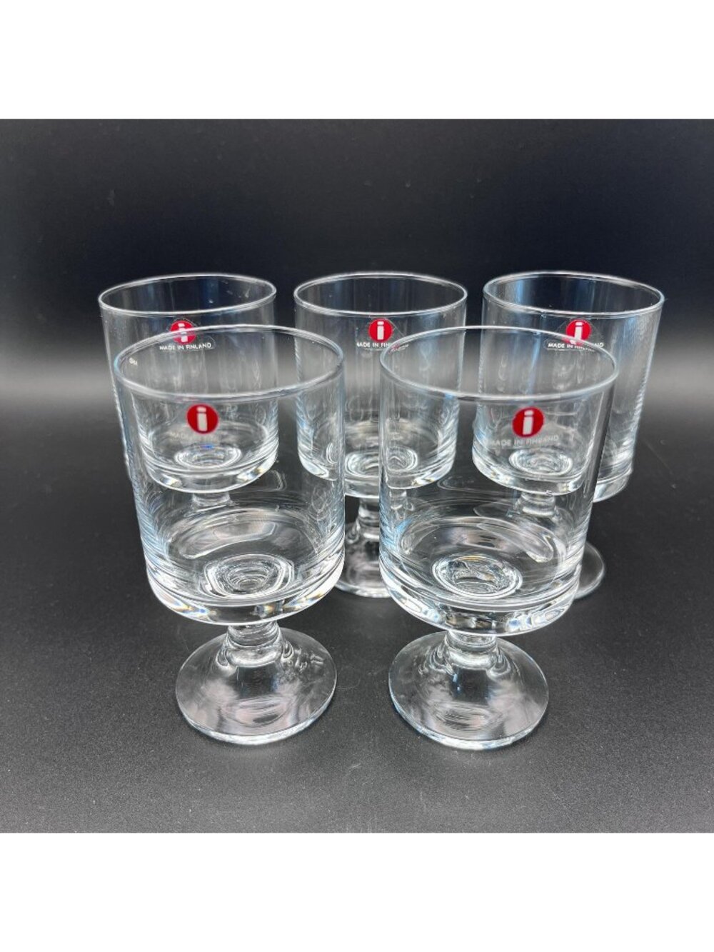 Iittala Karelia Sherry Cordial Glasses Set of 5 // Tapio Wirkkala // Vintage 60s